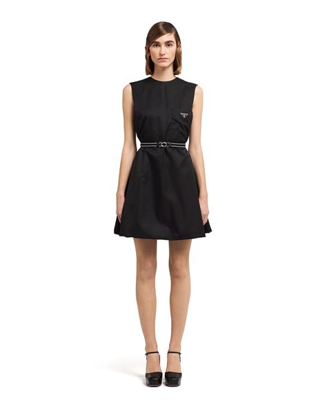 prada short black dress|prada nylon wrap dress.